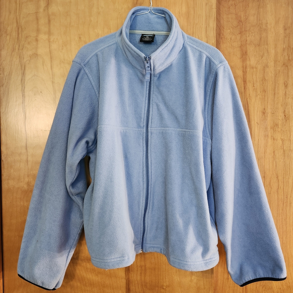 Cozy Light Blue Woodlake Fleece  Jacket